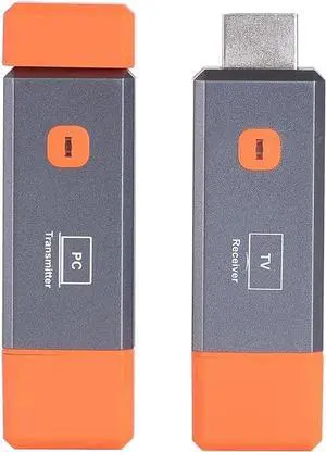 Wireless HDMI Transmitter and Receiver, 328FT/100M 2.4G/5G Wireless HDMI Extender, 4K Decoding 1080P Output for video and audio transmission from laptop/PC/TV box/projector/streaming to monitor/TV.