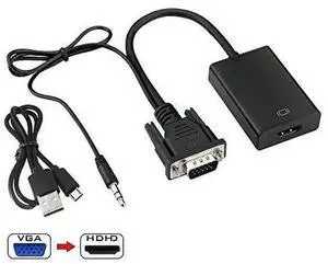 VGA to HDMI-compatible Converter Adapter Output 1080P HD with Audio VGA3HD TV AV to HDTV Video Cable Converter Adapter for TV PCLength: Other (VGA to HD)
Color: red (type 1)