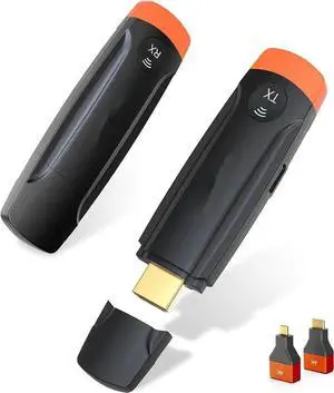 Wireless HDMI Transmitter and Receiver:, 196 ft. 4K Decoded HDMI Wireless Transmitter Plug and Play, 1080P Output, Streaming Video from Laptop/PC/TV Box to Monitor in Home Office