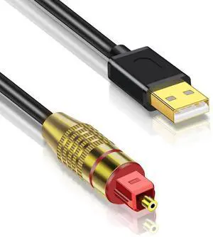 USB A to TOSLINK Optical Audio Adapter, Unidirectional USB Type A to SPDIF Digitizer Compatible with Windows/Laptop PCs only, (not for use with TVs or other devices)