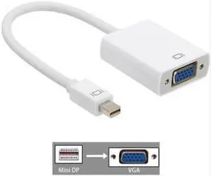 3 in 5 Mini DP DisplayPort to HDMI-compatible VGA DVI Adapter Mini DP Cable Converter for MacBook Pro Air Mini DisplayPortLength: <=0.5m (0.5m and below)
Color: White (MINI DP TO VGA)