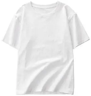 Classic White Cotton T-Shirt, Short Sleeves, Crew Neck