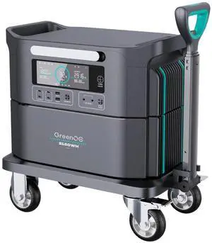GreenOE Portable Power Station 2200W 3197Wh LFP Battery Solar Powered Generator