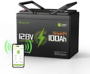 GreenOE 12V 100Ah Bluetooth LiFePO4 Battery 15000 Deep Cycles For Trolling Motor