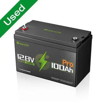 GreenOE 12V 100Ah LiFePO4 Battery Group 31 With Built-in 100A BMS Used
