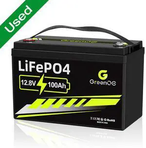 GreenOE 12V 100Ah LiFePO4 Battery Group 31 With Built-in 100A BMS Used