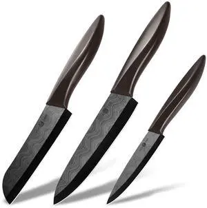 YUSOTAN 3-Piece Ceramic Knife Set 6"Ceramic Knife 5"Lettuce Knife 4"Paring Knife Ceramic Kitchen Knive Set for Father's Day Mother's Day Christmas Wedding Gifts Birthday Gifts Thanksgiving