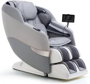 MYNTA 3D Massage Chair Full Body 2025 Shaitsu SL Track Massage Chairs with Zero Gravity Full Body Airbags & Heating, MC1650(Grey)