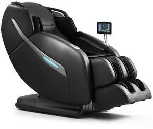 MYNTA Massage Chair Full Body, Zero Gravity SL Track Massage Recliner Chair with Heat, Thai Stretch, 12 Auto Modes, M1612 Charcoal
