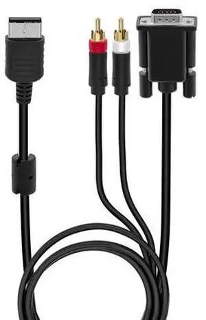 SEGA Dreamcast VGA High Definition Cable RCA Sound Adapter HD box PAL NTSC NEW