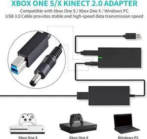 Kinect Adapter Charger for Xbox One S/X Kinect 2.0 Sensor and Windows PC
