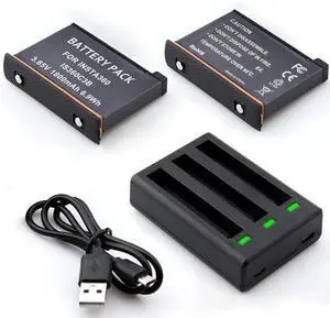 3-Channel Battery Charger Station & 2 Pack Batteries fit for Insta360 X3 Camera