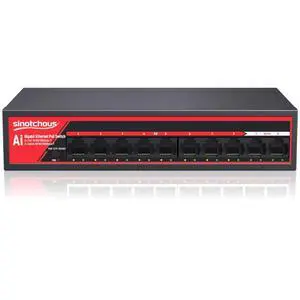 8 Port Gigabit PoE Ethernet Switch, + 2 Port 1000Mbps Uplink, IEEE 802.3af/at, 120W Built-in Power, Vlan, Unmanaged Fanless Metal Desktop Wall Mount Network Switch for Home Office Surveillance System 8 Port Gigabit PoE Ethernet Switch, + 2 Port 1000Mbps Uplink, IEEE 802.3af/at, 120W Built-in Power, Vlan, Unmanaged Fanless Metal Desktop Wall Mount Network Switch for Home Office Surveillance System