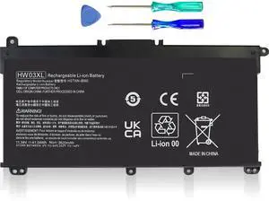 41.04Wh HW03XL L97300-005 Battery Replacement for HP Pavilion 15 15-EG 15-EH 17-CN 17-CP 15-eg0000 15-EG0073CL 15-EG0053CL 15t-eg100 15-eh1xxx 17-CN0XXX 17-CN0023DX 17-cp0700dx HW03041xl-pl Laptop. 41.04Wh HW03XL L97300-005 Battery Replacement for HP Pavilion 15 15-EG 15-EH 17-CN 17-CP 15-eg0000 15-EG0073CL 15-EG0053CL 15t-eg100 15-eh1xxx 17-CN0XXX 17-CN0023DX 17-cp0700dx HW03041xl-pl Laptop.
