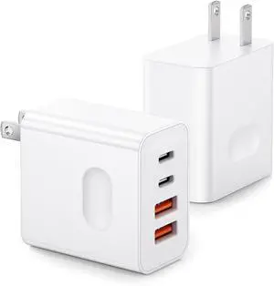 TEQNIT 4-Port 40W Fast Charging Block Compatible with iPhone 17e/17Air/16e TEQNIT 4-Port 40W Fast Charging Block Compatible with iPhone 17e/17Air/16e