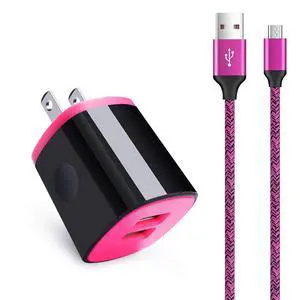 Micro USB Charger Block, Fast Charging Cord Android Phone Cables 6FT Compatible for LG K40 K50 Q60,Stylo 3 2 Plus 2v,Aristo 3+,Tribute Dynasty/HD,Phoenix 3 2 Plus,Fortune/2,Fiesta 2,K4/K8,Escape 2/3 Micro USB Charger Block, Fast Charging Cord Android Phone Cables 6FT Compatible for LG K40 K50 Q60,Stylo 3 2 Plus 2v,Aristo 3+,Tribute Dynasty/HD,Phoenix 3 2 Plus,Fortune/2,Fiesta 2,K4/K8,Escape 2/3