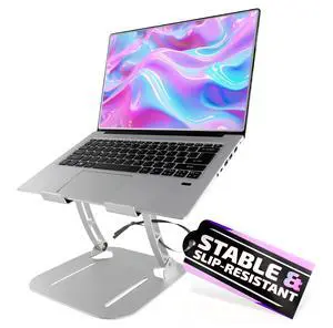 V TOWER Aluminium Laptop Stand for Desk with Adjustable Height and Angle V TOWER Aluminium Laptop Stand for Desk with Adjustable Height and Angle