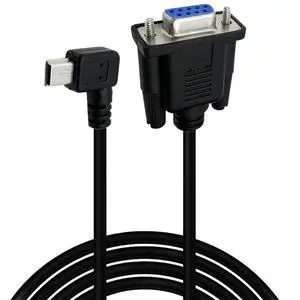 MTUERANC USB to RS232 Serial Adapter, USB Mini 5 Pin Male to DB9 9 Pin Female Serial Converter Cable 1.8M/6Feet (Right Angle mini USB to RS232 Serial) MTUERANC USB to RS232 Serial Adapter, USB Mini 5 Pin Male to DB9 9 Pin Female Serial Converter Cable 1.8M/6Feet (Right Angle mini USB to RS232 Serial)
