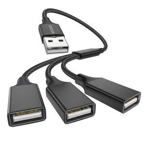 MOGOOD USB 1 to 3 Port Splitter Cable Type A 1 Male to 3 Female MOGOOD USB 1 to 3 Port Splitter Cable Type A 1 Male to 3 Female