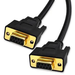 XANHAM 6.6 Feet(2 Meter) DB9 Straight Through 9 Pin RS232 Serial Cable Double Shielded, Metal Braided&AL-foil, Female to Female, Black, SC902S08FF XANHAM 6.6 Feet(2 Meter) DB9 Straight Through 9 Pin RS232 Serial Cable Double Shielded, Metal Braided&AL-foil, Female to Female, Black, SC902S08FF