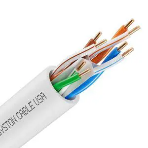 Syston Cable Technology Cat6e Ethernet Internet Cable - 20 FT600MHz 23AWG Solid Bare Copper Wire Outdoor/Indoor Suit, No Ends 10 Ft to 1000 Ft Available, Heat Resistant Riser Rated - CMR Syston Cable Technology Cat6e Ethernet Internet Cable - 20 FT600MHz 23AWG Solid Bare Copper Wire Outdoor/Indoor Suit, No Ends 10 Ft to 1000 Ft Available, Heat Resistant Riser Rated - CMR