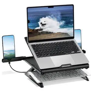 OImaster Laptop Stand for Desk, Ergonomic Adjustable & Foldable Portable Computer Stand with Heat-Vent, Laptop Riser Holder Compatible with MacBook Air Pro, 10-15.6 Inch Notebooks OImaster Laptop Stand for Desk, Ergonomic Adjustable & Foldable Portable Computer Stand with Heat-Vent, Laptop Riser Holder Compatible with MacBook Air Pro, 10-15.6 Inch Notebooks