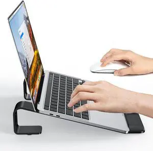 NTMY Laptop Stand for Desk with Wrist Support, Aluminum Computer Stand for Laptop,Ventilated Ergonomic Holder Mount Riser for MacBook Air/HP/Dell/Acer/Lenovo 10-17.3'' (Black) NTMY Laptop Stand for Desk with Wrist Support, Aluminum Computer Stand for Laptop,Ventilated Ergonomic Holder Mount Riser for MacBook Air/HP/Dell/Acer/Lenovo 10-17.3'' (Black)