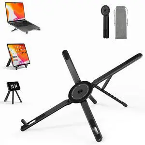 SupeDesk Adjustable Laptop Stand, 3-in-1 Magnetic Foldable Stand for Laptop, Tablet & Phone, Portable Aluminum Laptop Riser with Multi-Angle Support for Desk, Home & Travel, Black SupeDesk Adjustable Laptop Stand, 3-in-1 Magnetic Foldable Stand for Laptop, Tablet & Phone, Portable Aluminum Laptop Riser with Multi-Angle Support for Desk, Home & Travel, Black