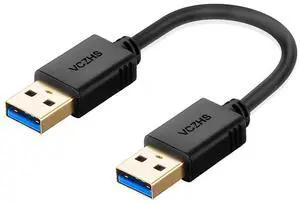 VCZHS USB 3.0 A to A 8 Inch Male Cable for Hard Drive Enclosures, Laptop Cooler, Raspberry Pi VCZHS USB 3.0 A to A 8 Inch Male Cable for Hard Drive Enclosures, Laptop Cooler, Raspberry Pi