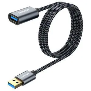 SUNGUY 5Gbps USB 3.0 Extension Cable, 3FT USB Extender, USB A Male to Female Cord, Braided High Data Transfer Compatible with Xbox, Hard Drive, Webcam, USB Keyboard, Mouse, Flash Drive, Oculus VR SUNGUY 5Gbps USB 3.0 Extension Cable, 3FT USB Extender, USB A Male to Female Cord, Braided High Data Transfer Compatible with Xbox, Hard Drive, Webcam, USB Keyboard, Mouse, Flash Drive, Oculus VR