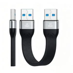 FASTELECTRIC Short USB to USB Cable 5inch,10Gbps Type A Male to Male Cord FASTELECTRIC Short USB to USB Cable 5inch,10Gbps Type A Male to Male Cord
