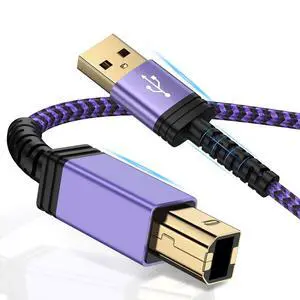 USB B to A Printer Cable 6FT, Type A to Type B Printer Scanners Cord for Laptop, Computer, HP, Canon, Samsung, Dell, Epson, Xerox, USB MIDI Cable for MIDI Keyboard, Yamaha Casio Digital Piano, DAC USB B to A Printer Cable 6FT, Type A to Type B Printer Scanners Cord for Laptop, Computer, HP, Canon, Samsung, Dell, Epson, Xerox, USB MIDI Cable for MIDI Keyboard, Yamaha Casio Digital Piano, DAC