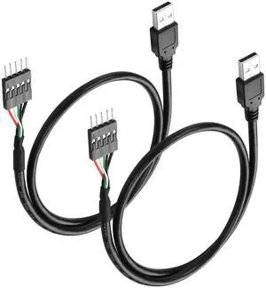 PNGKNYOCN Dupont 5 Pin Male to USB Adapter Cable,USB Male to Dupont 5 Pin Male with 0.1"/2.54mm Pitch Motherboard Cable Cord 50CM/1.64FT (2-Pack) PNGKNYOCN Dupont 5 Pin Male to USB Adapter Cable,USB Male to Dupont 5 Pin Male with 0.1"/2.54mm Pitch Motherboard Cable Cord 50CM/1.64FT (2-Pack)