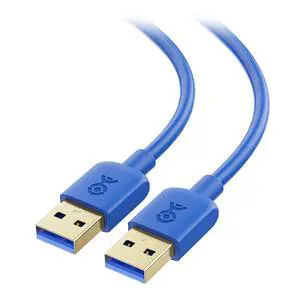 Cable Matters 5Gbps USB 3.0 Cable, USB A to A Cable, 6ft, Blue Cable Matters 5Gbps USB 3.0 Cable, USB A to A Cable, 6ft, Blue