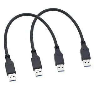 Xilaghy Short USB to USB Cable 1 Ft,USB 3.0 Type A Male to Male Charging and Data Transfer Cable USB Cord for Hard Drive, DVD Player, Laptop, Monitor and More,2Pack Xilaghy Short USB to USB Cable 1 Ft,USB 3.0 Type A Male to Male Charging and Data Transfer Cable USB Cord for Hard Drive, DVD Player, Laptop, Monitor and More,2Pack