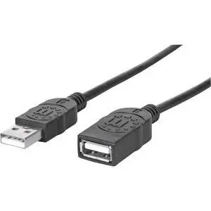 MANHATTAN Hi-Speed USB 2.0 Extension Cable, Type-A Male to Female, 3 Ft, Bl MANHATTAN Hi-Speed USB 2.0 Extension Cable, Type-A Male to Female, 3 Ft, Bl