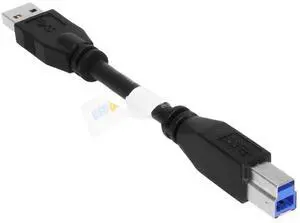 USBGear 6 inch USB A to B Cable - 5Gbps Data Transfer for Printers, Scanners, Industrial Devices USBGear 6 inch USB A to B Cable - 5Gbps Data Transfer for Printers, Scanners, Industrial Devices