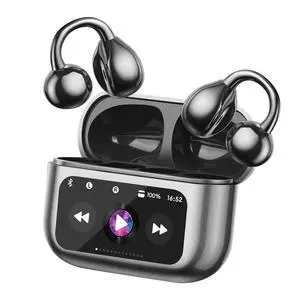 Open Ear Bone conduction Headphones Bluetooth 5.4 Wireless Clip On Earbuds with Digital Display Charging Case 40 Hours Playtime Sport Earphones Built-in Mic IPX7 Waterproof for Running Fitness Black Open Ear Bone conduction Headphones Bluetooth 5.4 Wireless Clip On Earbuds with Digital Display Charging Case 40 Hours Playtime Sport Earphones Built-in Mic IPX7 Waterproof for Running Fitness Black