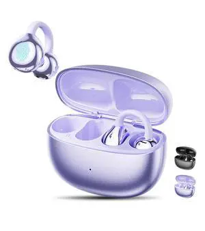 Jacuate Clip on Earbuds,Open Ear Earbuds Wireless Bluetooth 5.4, Lightweight Open Ear Headphones with Mic 59H Battery,Waterproof, for Sports, Running, Small Ears & Glasses Wearers,Workouts Jacuate Clip on Earbuds,Open Ear Earbuds Wireless Bluetooth 5.4, Lightweight Open Ear Headphones with Mic 59H Battery,Waterproof, for Sports, Running, Small Ears & Glasses Wearers,Workouts