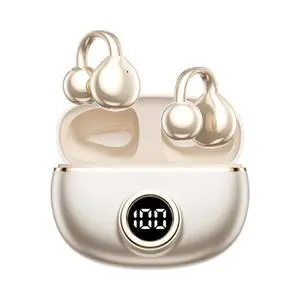 M97 Clip On Earbuds,Secure Fit, Wireless Bluetooth 6.0, Open Ear Headphones with 50H Battery 10-Min Quick Charge, Featherlight C-Shaped Hook, for Running/Gym, IPX5 Waterproof, Deep Bass(off white) M97 Clip On Earbuds,Secure Fit, Wireless Bluetooth 6.0, Open Ear Headphones with 50H Battery 10-Min Quick Charge, Featherlight C-Shaped Hook, for Running/Gym, IPX5 Waterproof, Deep Bass(off white)