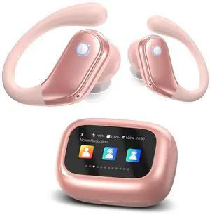 ZZU Wireless Earbuds, Bluetooth 5.4 Sport Headphones with Smart Charging Case, ENC Noise Cancelling, Ear Buds with IPX7 Waterproof & Bass Stereo Sound for iOS, Android Rose Gold ZZU Wireless Earbuds, Bluetooth 5.4 Sport Headphones with Smart Charging Case, ENC Noise Cancelling, Ear Buds with IPX7 Waterproof & Bass Stereo Sound for iOS, Android Rose Gold