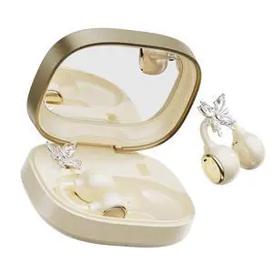 WUYUEGE Open Ear Clip Earbuds Bluetooth 6.0, Wireless Ear Clip Headphones with LED Mirror Charging Case, IPX6 Waterproof 40H Playtime, Lightweight Open-Ear Earphones for Women Girls Gifts (Skin) WUYUEGE Open Ear Clip Earbuds Bluetooth 6.0, Wireless Ear Clip Headphones with LED Mirror Charging Case, IPX6 Waterproof 40H Playtime, Lightweight Open-Ear Earphones for Women Girls Gifts (Skin)