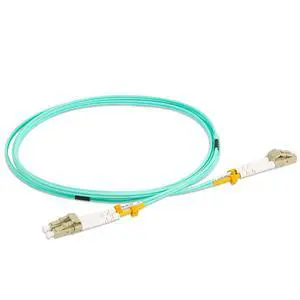 JOVXIAZ LC to LC OM3 Duplex Multimode Fiber Optic Patch Cable 2M (6.6ft), 50/125m, 10G/40G/100G Ethernet Compatible, LSZH Jacket, Aqua, for High-Density Indoor Networking JOVXIAZ LC to LC OM3 Duplex Multimode Fiber Optic Patch Cable 2M (6.6ft), 50/125m, 10G/40G/100G Ethernet Compatible, LSZH Jacket, Aqua, for High-Density Indoor Networking