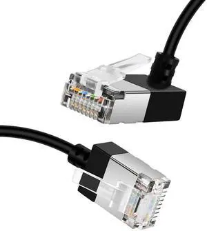 Flexible Cat6 Ethernet Cable 270° Upward Angle 1.6FT, Gigabit UTP LAN Cable Flexible Cat6 Ethernet Cable 270° Upward Angle 1.6FT, Gigabit UTP LAN Cable