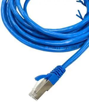 Cablix S/FTP Cat 6A Shielded Patch Cord with Boot, 10ft, Blue High-Performance Ethernet Cable for Secure Networking Cablix S/FTP Cat 6A Shielded Patch Cord with Boot, 10ft, Blue High-Performance Ethernet Cable for Secure Networking