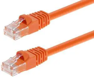 Monoprice Cat6 Ethernet Patch Cable - Snagless RJ45, Pure Bare Copper, 550MHz, UTP, 24AWG, 7 Feet, Orange - Fullboot Series Monoprice Cat6 Ethernet Patch Cable - Snagless RJ45, Pure Bare Copper, 550MHz, UTP, 24AWG, 7 Feet, Orange - Fullboot Series