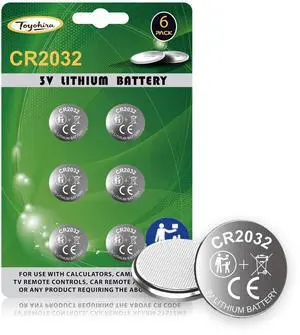 Toyohira CR2032 Battery 3V Lithium Coin Battery 6 Pack High Capacity Airtag Key Fob Watch Motherborad Batteries Replacement Long Lasting Leak-Free CR2032 Toyohira CR2032 Battery 3V Lithium Coin Battery 6 Pack High Capacity Airtag Key Fob Watch Motherborad Batteries Replacement Long Lasting Leak-Free CR2032