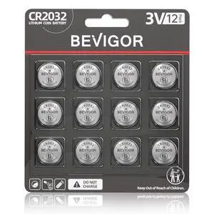 BEVIGOR 2032 Battery Compatible with AirTag CR2032 Lithium 3V Coin Battery for Child Safety, Suitable for Key Fobs, Smart Sensors, Scales, Candles and More, 12 Pack BEVIGOR 2032 Battery Compatible with AirTag CR2032 Lithium 3V Coin Battery for Child Safety, Suitable for Key Fobs, Smart Sensors, Scales, Candles and More, 12 Pack
