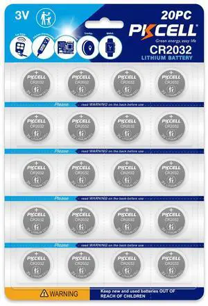 PKCELL CR2032 Batteries 20-Pack 2032 Battery CR2032 Lithium 3V Coin Battery PKCELL CR2032 Batteries 20-Pack 2032 Battery CR2032 Lithium 3V Coin Battery