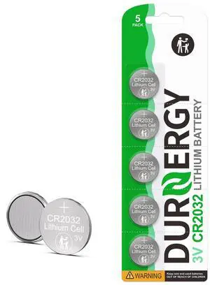 DURNERGY CR2032 Batteries 5 Pack, 2032 Battery CR2032 Lithium 3V Long-Lasting & High Capacity Leak-Proof Low Self-Discharge for Car Key Fob, Apple AirTag, glucometer,Watch DURNERGY CR2032 Batteries 5 Pack, 2032 Battery CR2032 Lithium 3V Long-Lasting & High Capacity Leak-Proof Low Self-Discharge for Car Key Fob, Apple AirTag, glucometer,Watch
